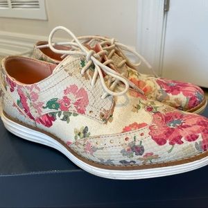 Cole Haan Grand W tip floral oxfords